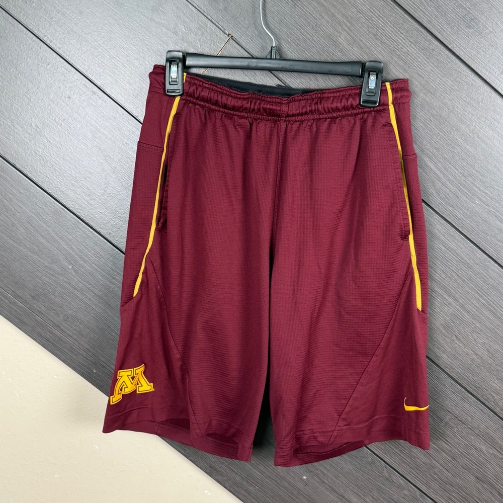 Nike Minnesota Golden Gophers Dri-FIT Basketball Shorts Men's Large Maroon Gold